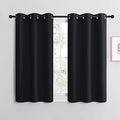 NICETOWN Blackout Curtain Panels for Bedroom, Black, 2 Panels, W29 x L20-inch, Thermal Insulated Grommet Top Blackout Draperies and Drapes for Basement by NICETOWN