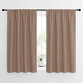 NICETOWN Kitchen Window Blackout Curtains - Window Treatment Thermal Insulated Rod Pocket Small Blackout Draperies/Drapes for Bedroom/Kitchen (Cappuccino, Set of 2, 42 inches Wide by 54 inches Long) by NICETOWN
