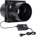 4.72" 12V Exhaust Duct Fan Kits with 4" Dual Duct Flanges Adapters Variable Speed Controller Small Inline Smoke Extractor Fan for DIY 3D Printer Enclosure Laser Engraver Soldering Small Grow Tents by AMCHIXIN