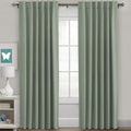H.VERSAILTEX Blackout Curtains Thermal Insulated Window Treatment Panels Room Darkening Blackout Drapes for Living Room Back Tab/Rod Pocket Bedroom Draperies (2 Panels, Cyan, 52 x 96 Inch) by HVERSAILTEX