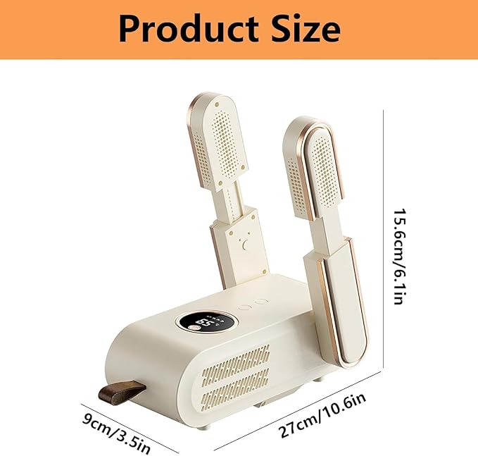 Shoe Dryer, Quick Drying Cleat Dryer with Smart Timer, Safe Shoe Deodorizer with Digital Display, Portable Foldable Boot Warmers for Home, Travel, Skiing and Holiday Gifts - Image 7