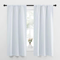 NICETOWN Greyish White Window Curtain Panels - Thermal Insulated Rod Pocket Room Darkening Curtain Sets for Bedroom (2 Panels, 34 by 63) by NICETOWN