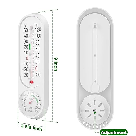 Outdoor/Indoor Thermometer Hygrometer Humidity Meter Thermometers Temperature Humidity Gauge Meter with Celsius/Fahrenheit (℃/℉) for Patio Field Cellar Garden Humidors Greenhouse Closet by DWEPTU - Image 2