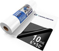 Crawl Space Vapor Barrier - 10 mil (6' x 50'), Thick Plastic sheeting, Drop Cloth Moisture Barrier Covering for Crawl Space Encapsulation, Blackout Plastic Painters Tarp, Black and White Panda Film by CrawlSpaceEncapsulation