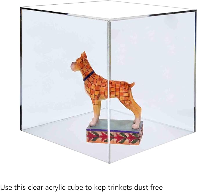 16 Inch Clear Acrylic Display Box No Lid Versatile Square One Piece Plexiglass Retail Product Storage Bin or Merchandise Riser with One Open Side No Assembly by Marketing Holders - Image 3