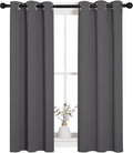 NICETOWN Grey Blackout Curtain Panels for Bedroom, Thermal Insulated Grommet Top Blackout Draperies and Drapes (2 Panels, W29 x L45 inches, Grey) by NICETOWN