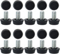 uxcell M6 x 10 x 15mm Leveling Feet Adjustable Leveler Floor Protector Cover Pad for House Furniture Desk Table Chair Leg 20 Pack by uxcell