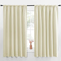 NICETOWN Blackout Curtains for Bedroom, Home Decorations Thermal Insulated Solid Rod Pocket Blackout Drapes for Cafe (Beige, One Pair, 70 x 63-inch) by NICETOWN