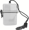 Waterproof Floating Dry Box for Kayaking Transparent Watertight Case with Carabiner Hook Small Dry Box for Keys & Essentials (Grey) by ZLXHDL