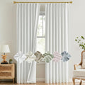 Kayne Studio White Pinch Pleated Blackout Curtains, Thermal Insulated Energy Efficient Back Tab Room Darkening Drapes, 84 Inch Window Curtain Panels with Hooks for Living Room/Bedroom(2 Pack, 40"x84") by KayneStudio