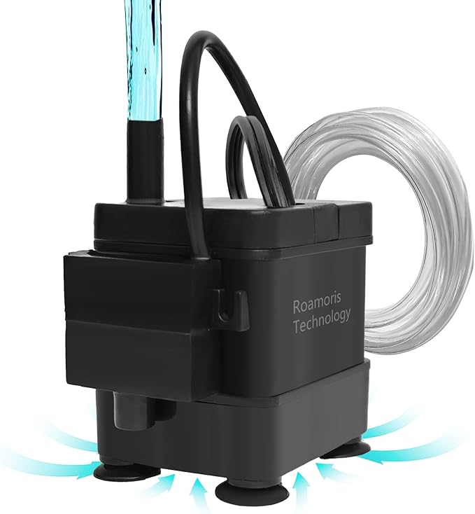 Small Pump With Level Sensor 110V Automatic Submersible Water Pump Mini HVAC Condensate Pump For Dehumidifier,Air Conditioner, Ice Maker, Furnace,Air Cooler,Auto Shut Off,PM01 by Roamoris