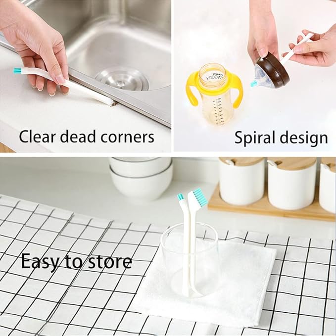 6 Pcs Small Cleaning Brushes for Household, Humidifier Cleaning Brush Crevice Cleaning Tool Set for Window Grooves Track Keyboard Car Vent Gaps Corner - Image 3