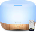 Homeweeks 300ml Essential Oil Diffuser, Quiet Aromatherapy Mist Diffusers for Essential Oils, Wood Grain, Ultrasonic, Remote Control, Timer, 7 Colors Light for Bedroom (300ml) by Homeweeks