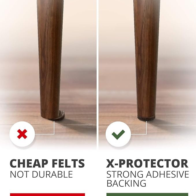 Felt Furniture Pads X-PROTECTOR - 10 Pack Premium 8”x6” Heavy Duty 1/5” Felt Sheets! Cut Furniture Felt Pads for Furniture Feet You Need – Best Furniture Pads for Hardwood Floors! Brown - Image 4