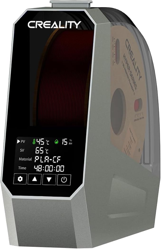 CREALITY Space Pi Filament Dryer – 360° Hot-Air Circulation, Fast Heating, 3.7'' LCD Touch Screen, One Key Set Filament Dehydrator & Storage Box for 1.75/2.85mm PLA, PETG, ABS, Nylon, PA, TPU by CREALITYFALCONLASERENGRAVER