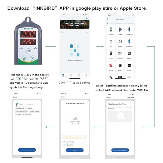Inkbird WiFi ITC-308 Digital Temperature Controller Thermostat Remote Monitoring Controlling Home Brewing Fermentation Breeding Incubation Greenhouse - Image 5
