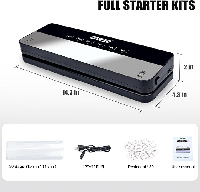 3D Filament Vacuum Sealer for Filament Storage Bags, Auto Completely Sealed, No air Leakage, 3D Printer Filament Storage Bags 30Pcs Vacuum Sealed Kit with 30 Desiccants - Image 5