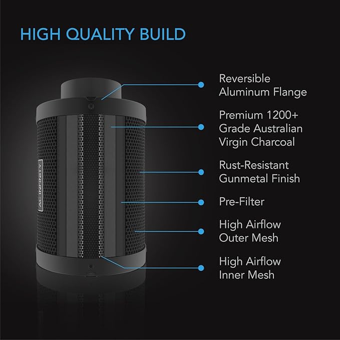 AC Infinity Air Filtration PRO Kit 8”, Inline Fan, Temperature Humidity VPD Controller with WiFi App Control, Carbon Filter, Ducting, Ventilation System for Grow Tents, Hydroponics, Indoor Gardening - Image 6