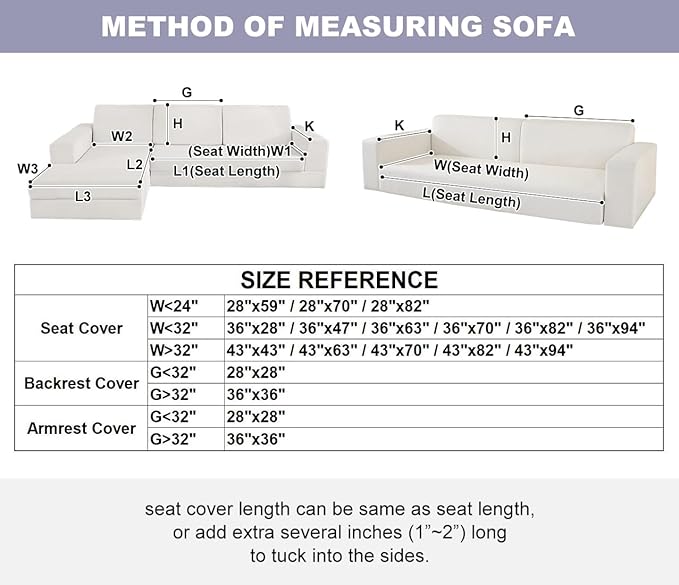 vctops Boho Circle Embroidery Couch Sofa Cover Solid Color Cotton Quilted Non-Slip Sectional Couch Covers Sofa Slipcover for Dogs, Children, Pets Furniture Protector (Grey,36"x82") - Image 7