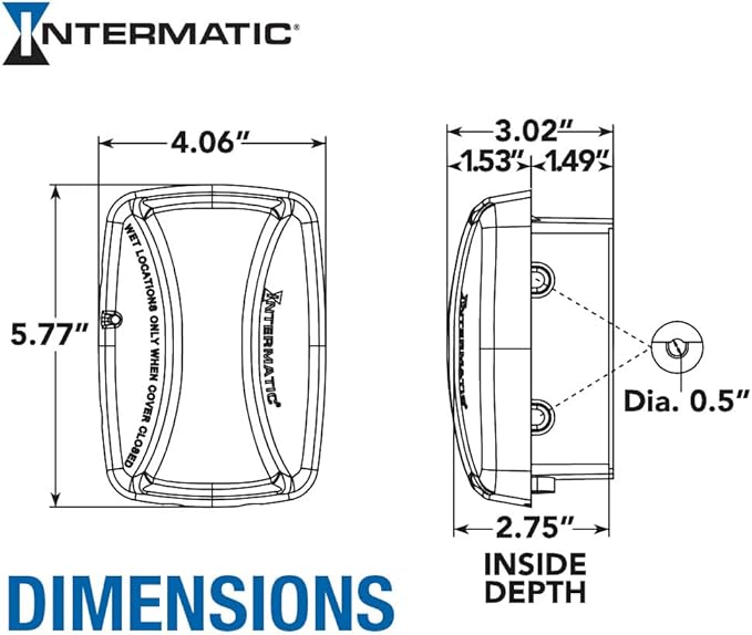 Intermatic WP3100C Weatherproof Electrical Outlet Cover - Extreme Temperature Resistance, Heavy-Duty Construction, Versatile Design & Multi-Configurable, Easy Install, Secure Fit for Outdoor in-Use - Image 2