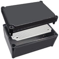 Junction Box,IP67 Waterproof ABS Black Project Box with Mounting Plate Electrical Box Enclosure for Outside Electronics 11 x 7.5 x 5.1inch(280x190x130mm) by Otdorpatio