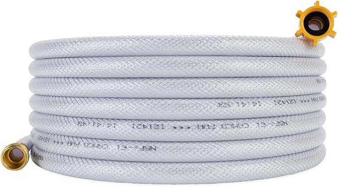 Camco TastePURE 25-Ft - RV Drinking Water Hose - Contains No Lead, No BPA & No Phthalate - Features Reinforced Design & Crafted of PVC - 1/2” Inside Diameter, Made in the USA (22735) by Camco