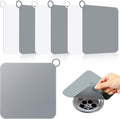 Yinkin 6 Pcs Drain Covers to Keep Bugs Out Silicone Shower Floor Tub Stoppers Bathtub Drain Stoppers Sewer Anti-Odor Mats Deodorizing Plugs for Bathroom(4.72 x 4.72 Inch,Square,Grey and White) by Yinkin