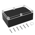 LeMotech Electrical Box Clear Cover Project Box IP65 Waterproof Junction Box ABS Plastic Case Universal Enclosure for Electronics, Black 9.0"x 5.9"x 3.1"(230x150x85mm)(Pack of 1) by LeMotech