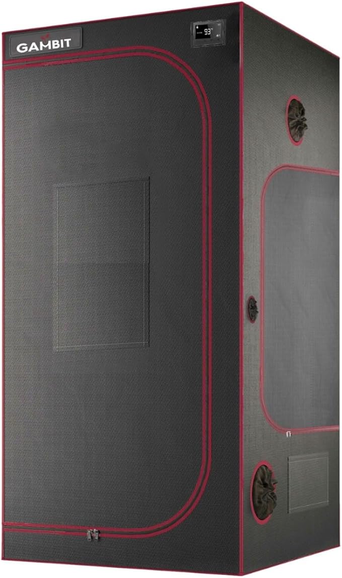 Bud Bunker 4x4 Grow Tent, Thickest 25mm/1-Inch Poles, Heavy-Duty 2000D Diamond Mylar Canvas, 48"x48"x80" by GambitGrowing