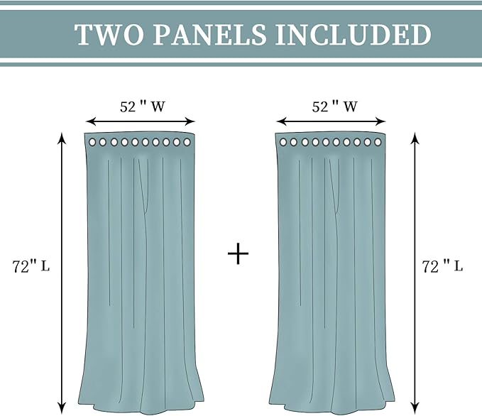 BGment Thermal Insulated 100% Blackout Curtains for Bedroom with Black Liner, Double Layer Full Room Darkening Noise Reducing Grommet Curtain (52 x 72 Inch, Beige, 2 Panels) - Image 5