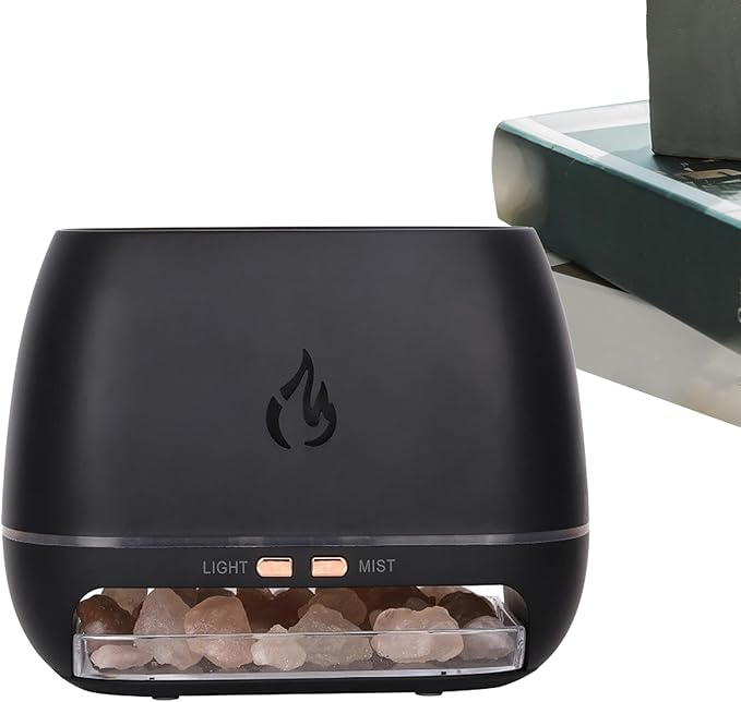 Ultrasonic Aromatherapy Diffusers - Small Salt Rock Scented Oil Diffuser,Aromatherapy Humidifier with 7-Color Light for Meditation Yoga Studio Spa Users Enthusiasts Bathroom Office Study Living Room - Image 7