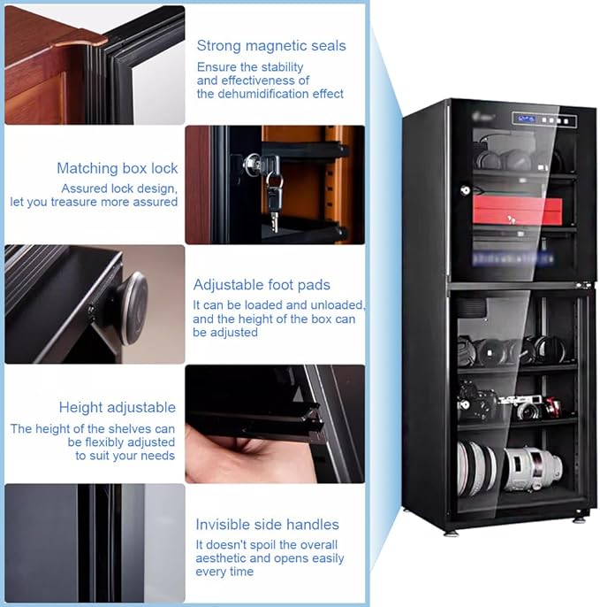 Camera Dehumidification Cabinet, SLR Camera Box, Electronic Equipment and Instrument Storage,70L - Image 3
