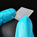 Etched ITO Coated Glass sputtered Stripes Conductive Cover Slides for Solar Cell Patterned Low Resistance ≤15 ohm/sq 25mm×25mm 66pcs by ConductiveglassforLab