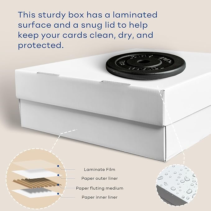 2-Pack Trading Card Storage Box, 3200 Count Cardboard 4 Row Card Box for MTG TCG Baseball Sports Cards Collection, Top loader Storage Boxes, includes Card Dividers & Stoppers - Image 4