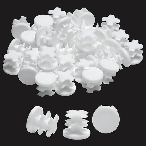 1/2" (13mm) Plastic Hole Plugs White -Round Chair Leg Caps, Flush Mount Pipe Plugs, Tubing End Caps for Metal&Wood Legs Tube, Outdoor Furniture Feet caps & Table Plastic Plugs, 24 PCS by EASYEAH