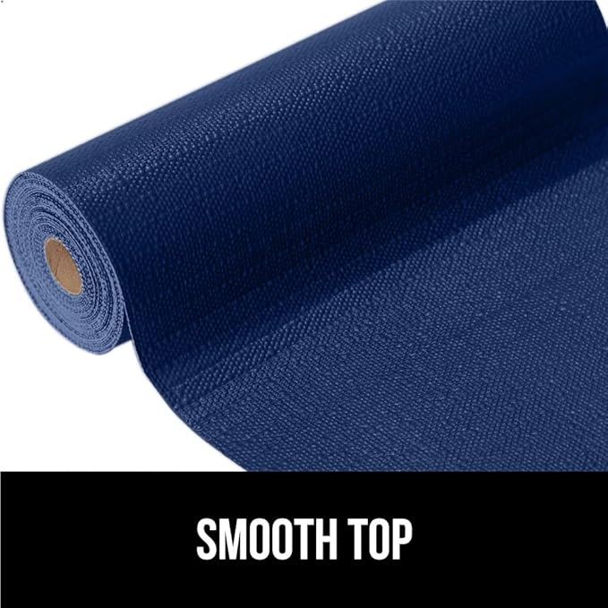 GORILLA GRIP DripGuard Shelf Liner, Non-Adhesive Drawer and Kitchen Cabinet Protector, 20x240 in, Strong Grip Slip Resistant Underside, Smooth Surface Liners for Cabinets, Bathroom Closets, Navy Blue - Image 9