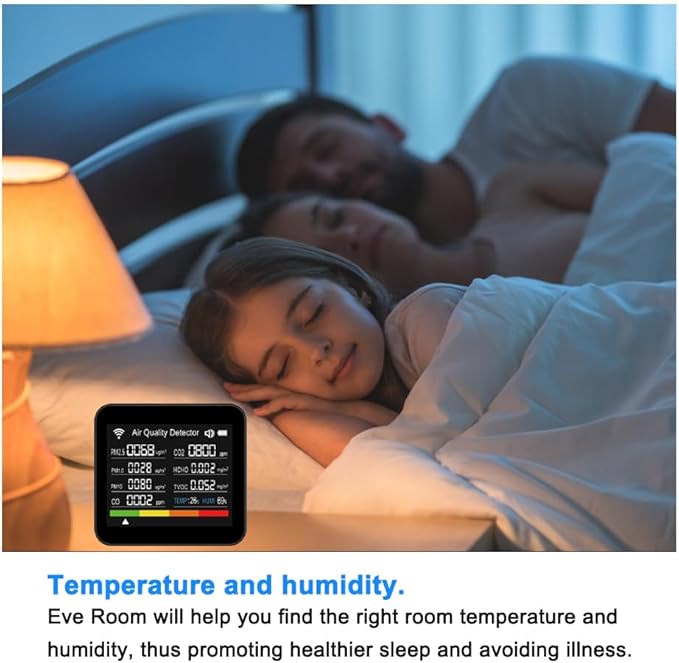 14-in-1 Air Quality Monitor, Indoor Temperature Sensors, Detect PM2.5/PM1.0/PM10/CO2/CO/TVOC/HCHO/Temperature/Humidity, Air Quality Meter for RV Home Office School Hotel - Image 5