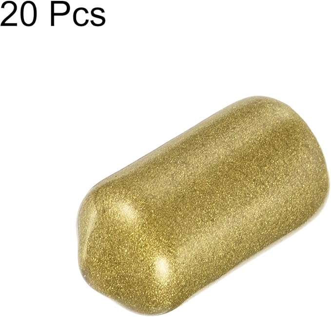 uxcell 20pcs Rubber End Caps 8.5mm ID Vinyl Round Tube Bolt Cap Cover Thread Protectors Gold - Image 2