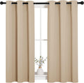 NICETOWN Room Darkening Curtain Panels for Cafe, Thermal Insulated Grommet Room Darkening Draperies/Drapes for Window (Biscotti Beige, 2 Panels, W34 x L45 inch) by NICETOWN