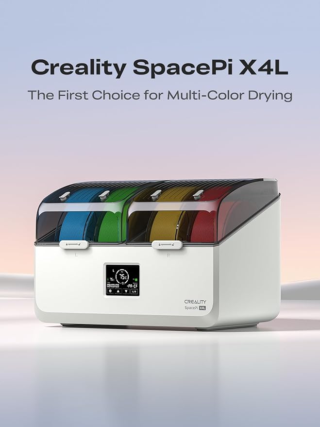 Creality Space Pi X4L Filament Dryer Box, Dual Independent Chambers, 4 Spool Capacity, 75°C High-Temp Drying, Smart Energy-Saving Mode,3D Printer Filament Dehydrator for PLA, PETG, ABS, TPU, PA, Nylon - Image 2