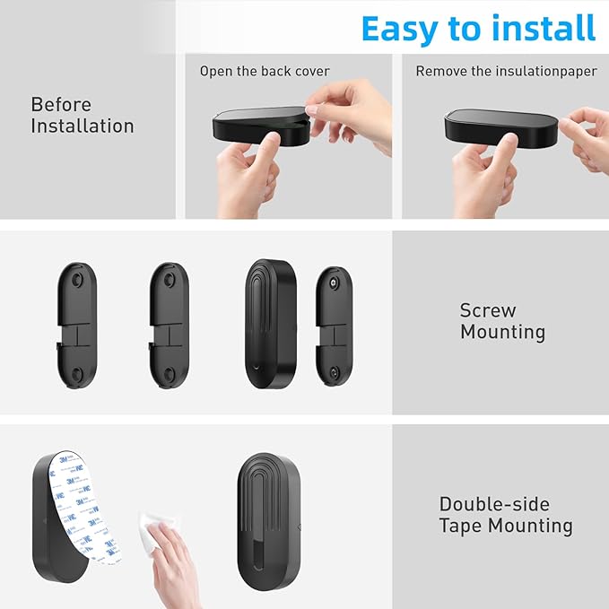 Door Sensor Chime When Door Opens, Door Entry Chime for Business/Home/Office/Store,500 FT Range,26 Chimes 5 Adjustable Volume Door Ringer Alert Black - Image 7
