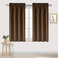 DWCN Blackout Curtains Room Darkening Thermal Insulated Bedroom Curtains Window Treatments, 42 x 45 inches Long, Set of 2 Brown Rod Pocket Drapes by DWCN