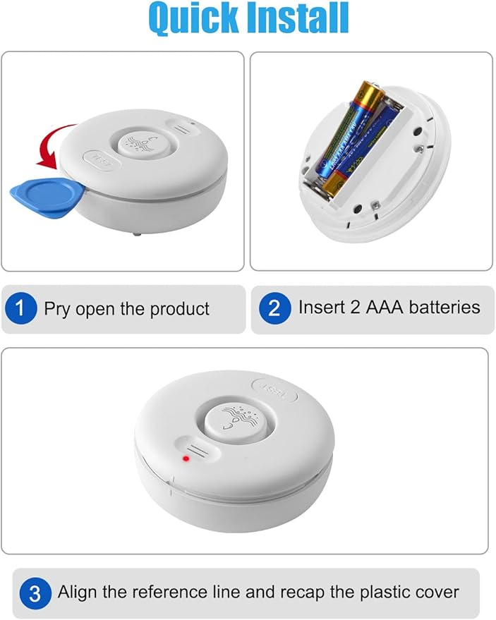 WD71 Water Leak Detector for WiFi Gateway/Hub, 120dB Adjustable Wireless Water Sensor Alarm, Smart Water Leak Alarm for Laundry, Kitchen, Basement, Home Bathroom (Gateway Not Included) - Image 9