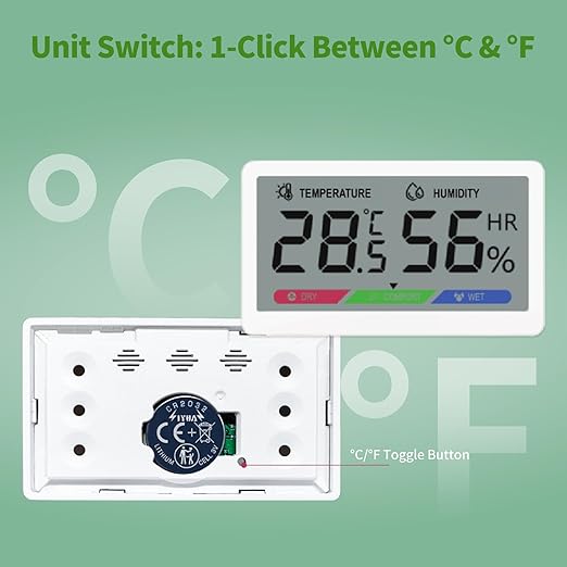 Digital Hygrometer Indoor Thermometer: High Accuracy Room Humidity Monitor with LCD Display & Comfort Indicator for Home - Image 2