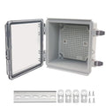 Electrical Box, Outdoor Waterproof Box IP67 Junction Box with Mounting Plate,ABS Plastic Project Box Power Cord Enclosure Clear 5.9" Dx5.9 Wx3.5 H by LuSumtly