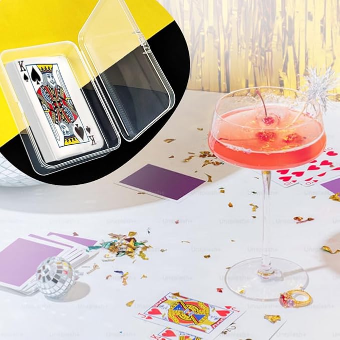 Clear Plastic Playing Card Case Set - 4Pcs Blank Playing Cards Storage Box Trading Card Deck box, Perfect for Organization of Business Game Cards and More (4pcs Clear) - Image 7