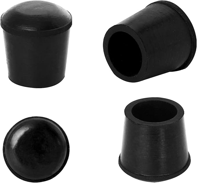 10 PCS Black Round Rubber Chair Leg Caps Tips, Vinyl Rubber End Kits, Soft Touch Table Feet Cover, Anti Slip Floor Protector, 4/5 inch (20mm) - Image 3