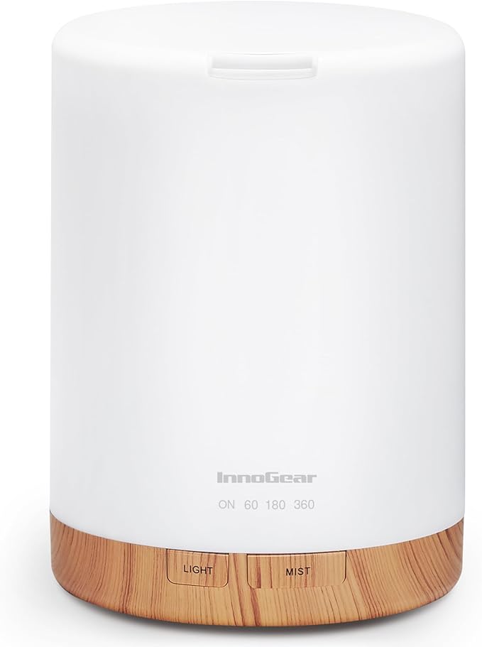 InnoGear 300ML Essential Oil Diffuser, Premium 5-in-1 Ultrasonic Aromatherapy Diffusers Scent Humidifier Aroma Diffuser Vaporizer Auto-Off Timer for Room Office Home, Yellow, Medium by InnoGear
