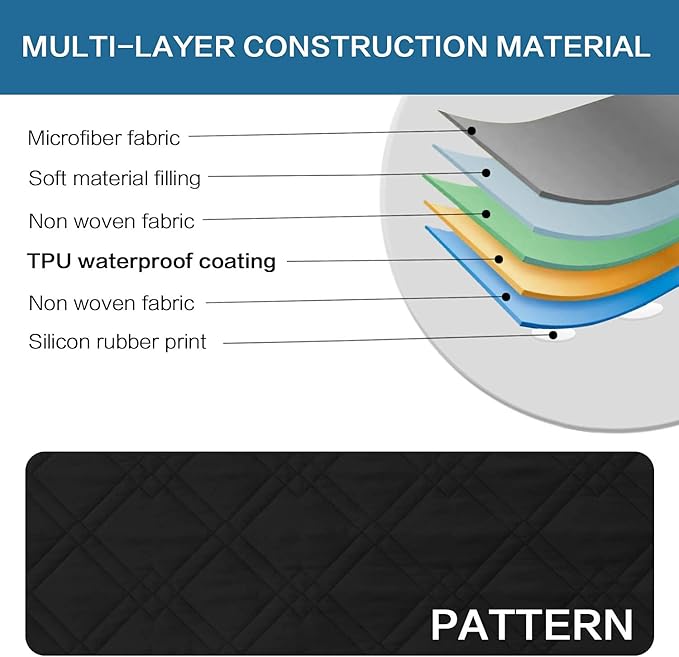H.VERSAILTEX 100% Waterproof Sofa Slipcover Washable Armchair Cover Non-Slip Furniture Protector for Living Room Couch Cover for Pets Chair Cover with Puppy Paw Silicone Backing (Armchair, Black) - Image 7