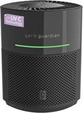 GermGuardian Airsafe+ Air Purifier for Home, for Wildfire Smoke, Pets, Pollen, Odor, Large Rooms Up To 1043 Sq. Ft. with HEPA Pure Air Filter, UV-C Light & Air Quality Sensor, 12", AC3000B, Black by GuardianTechnologies